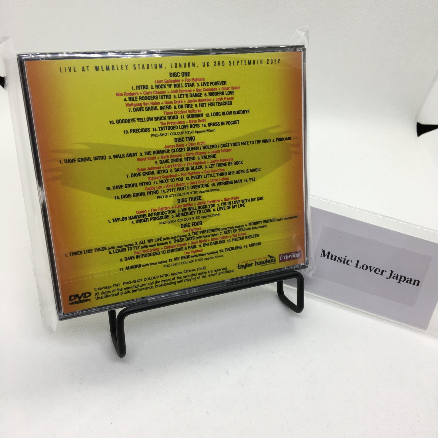 V.A. / TAYLOR HAWKINS TRIBUTE CONCERT WEMBLEY STADIUM 2022 PRO SHOT (4DVDR)