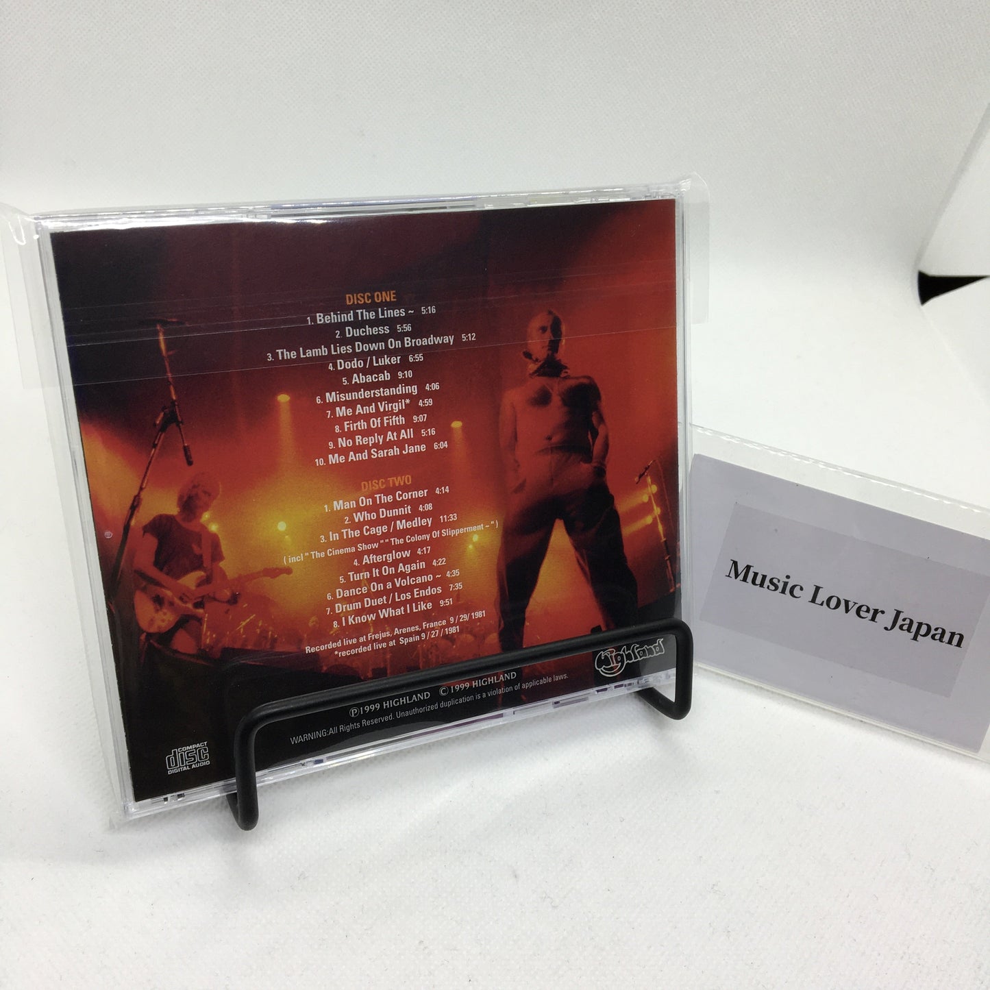 Genesis Me And Virgil 2CD Europe Tour 1981 Live At Frejus France