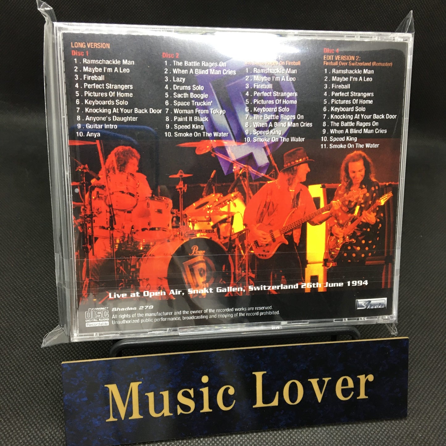 DEEP PURPLE / SWISS RAGE SNAKT GALLEN 1994 STEREO SOUNDBOARD (4CDR)