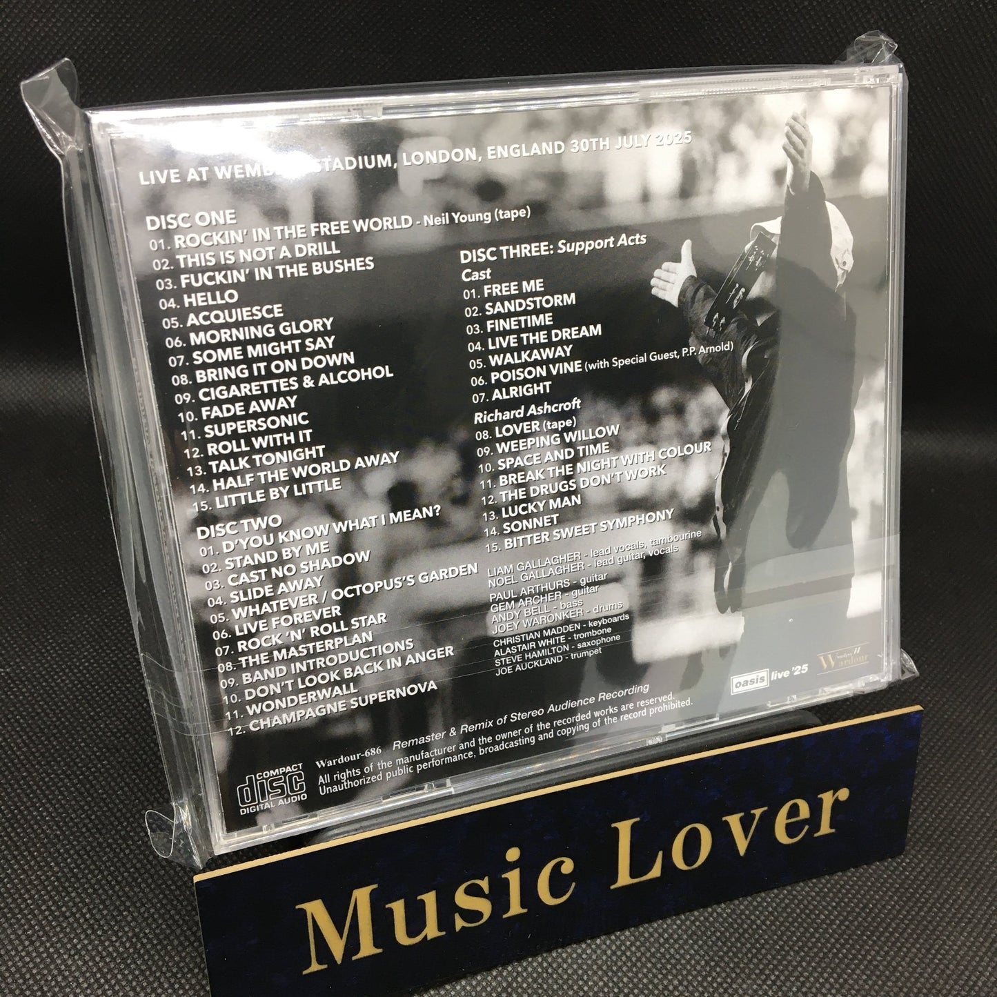 OASIS / CAST / RICHARD ASHCROFT / DEFINITIVE WEMBLEY STADIUM  2025 3RD NIGHT HISTORICAL RECORDING AT WEMBLEY (3CD)