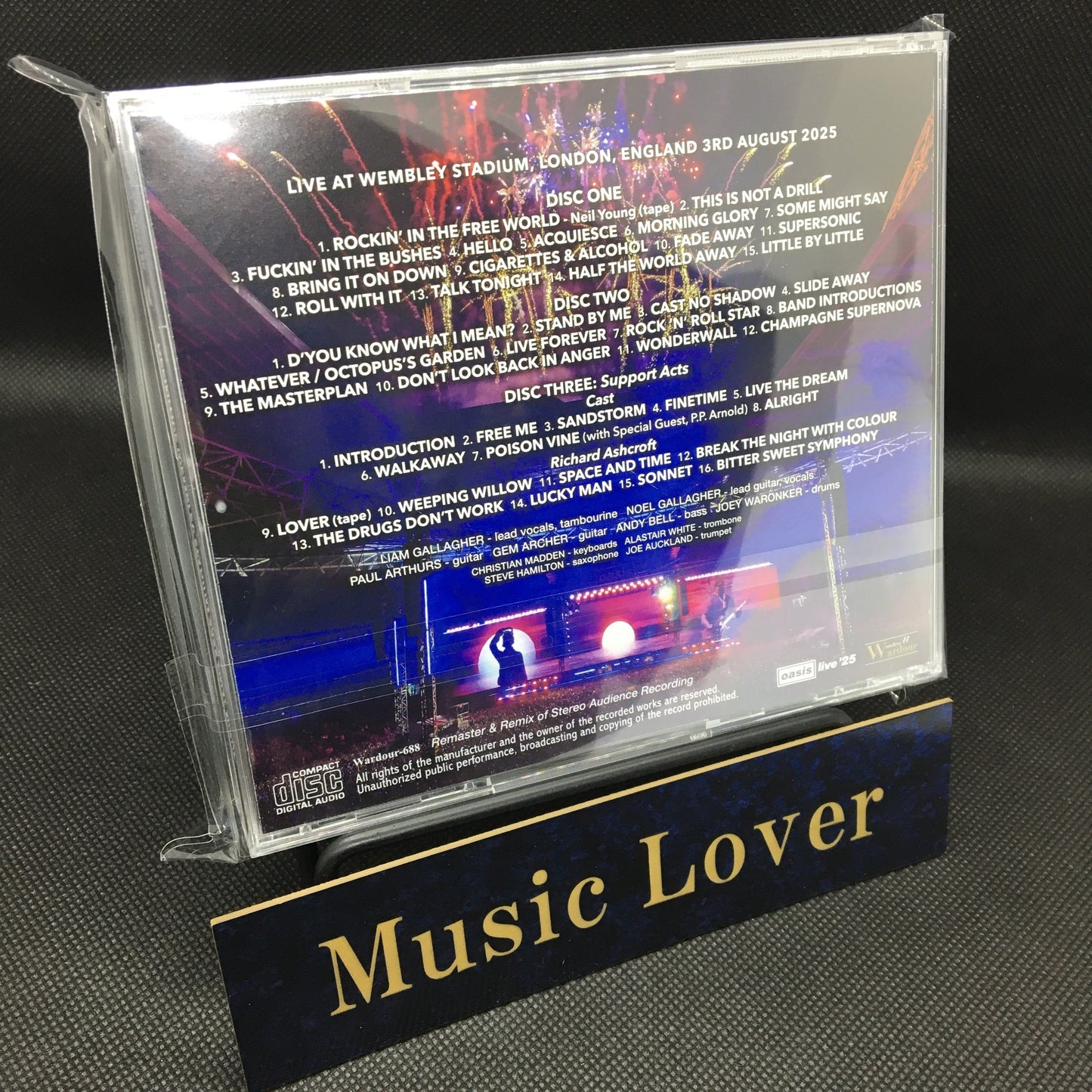 OASIS / CAST / RICHARD ASHCROFT / DEFINITIVE WEMBLEY STADIUM 2025 FINAL NIGHT LEGENDARY GIG & RECORDING (3CD)