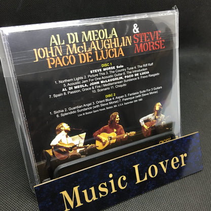 AL DI MEOLA, JOHN McLAUGHLIN, PACO DE LUCÍA Y STEVE MORSE / EN VIVO EN BOSTON 1983 (2CDR)