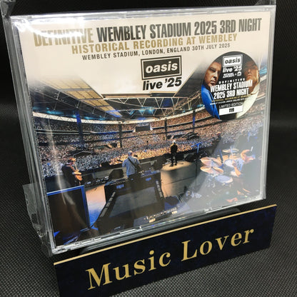 OASIS / CAST / RICHARD ASHCROFT / DEFINITIVE WEMBLEY STADIUM  2025 3RD NIGHT HISTORICAL RECORDING AT WEMBLEY (3CD)