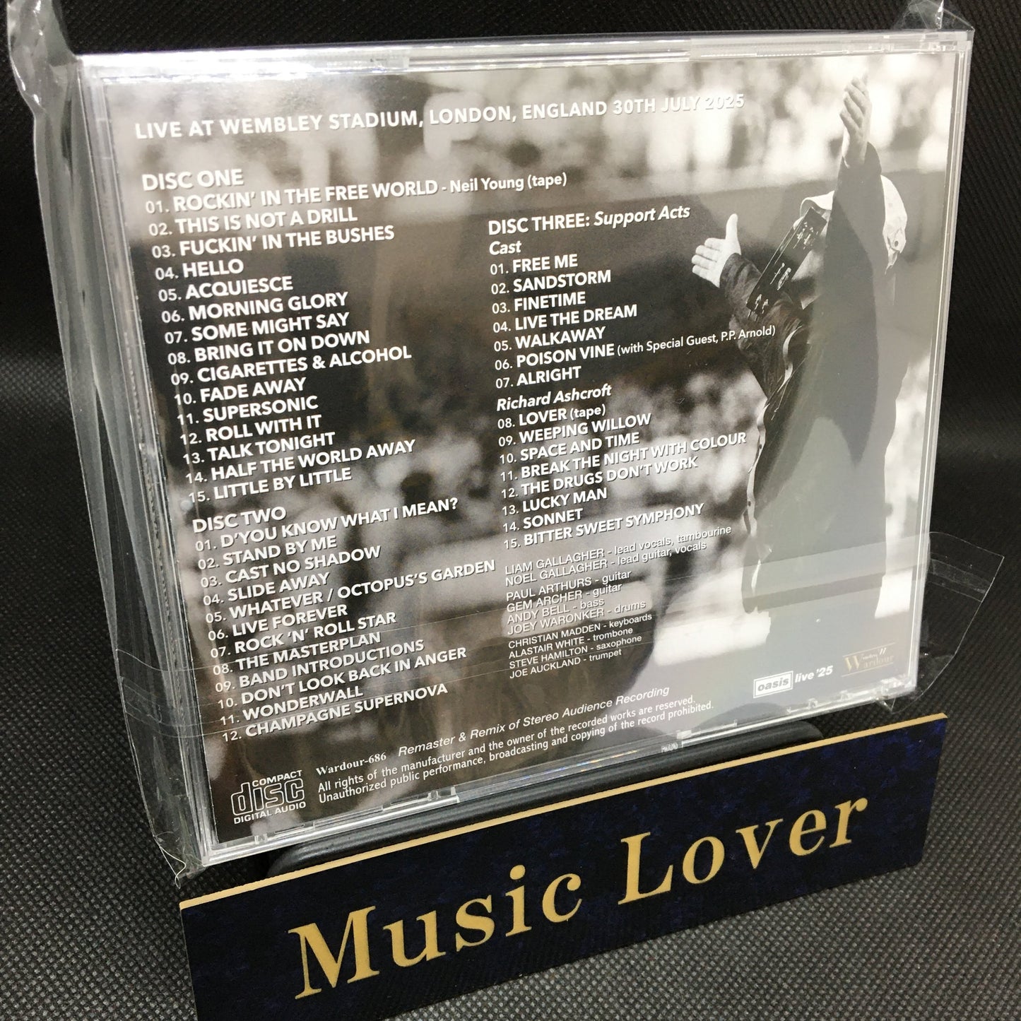 OASIS / CAST / RICHARD ASHCROFT / DEFINITIVE WEMBLEY STADIUM  2025 3RD NIGHT HISTORICAL RECORDING AT WEMBLEY (3CD)