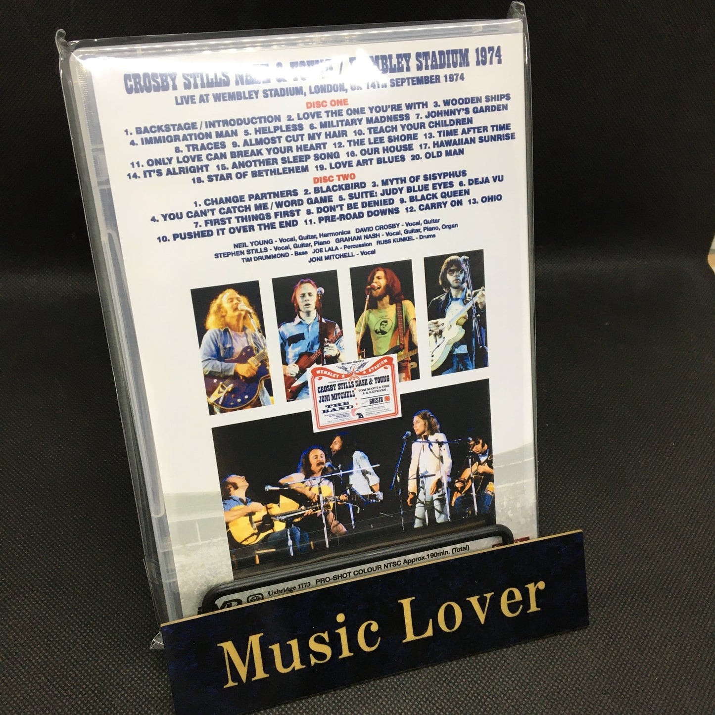 CROSBY STILLS NASH & YOUNG / WEMBLEY STADIUM 1974 COMPLETE PRO SHOT (2DVDR)