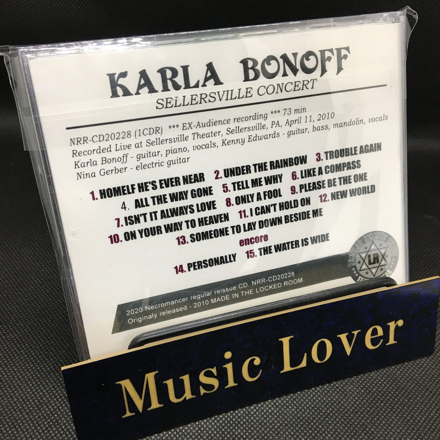 KARLA BONOFF / SELLERSVILLE CONCERT (1CDR)
