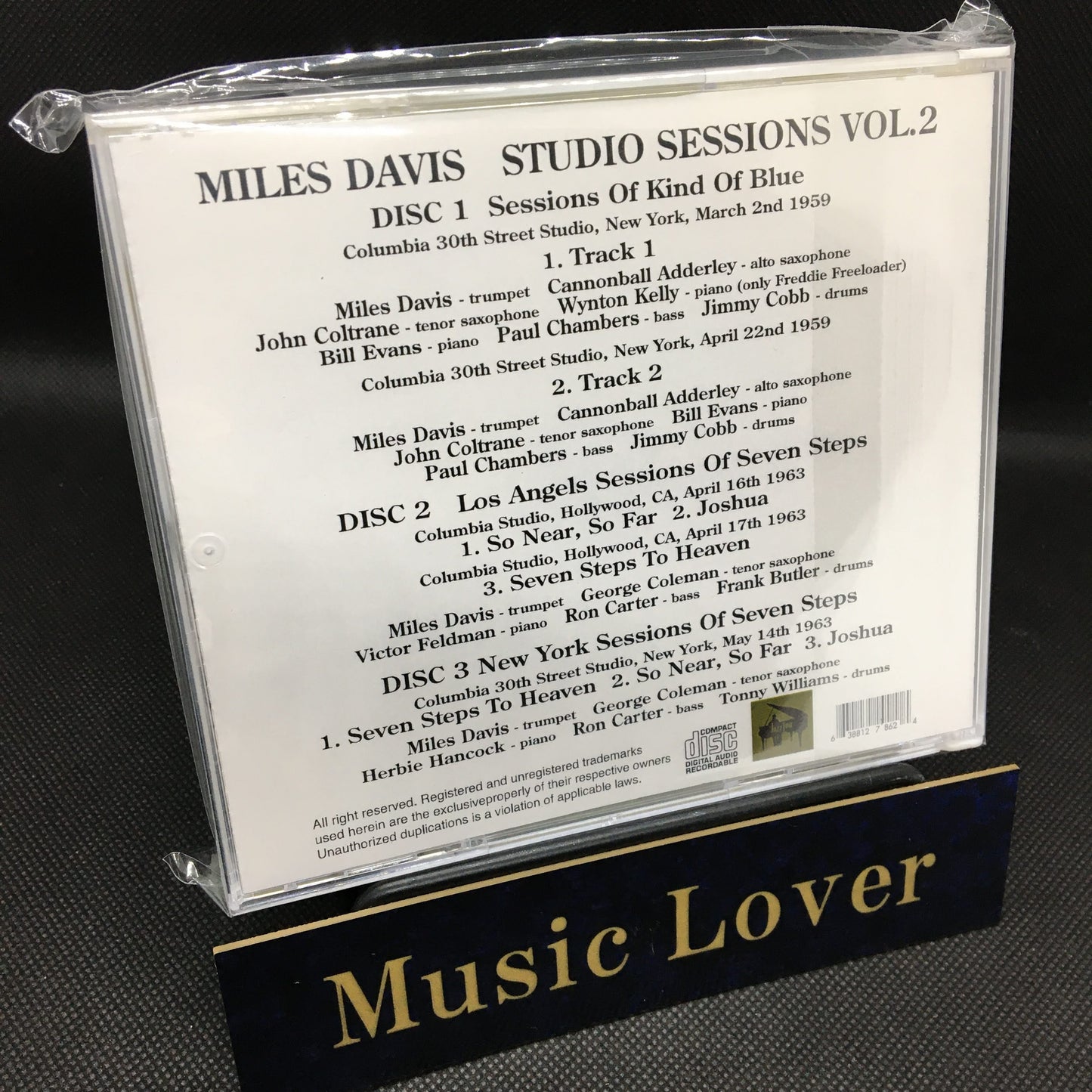 MILES DAVIS / STUDIO SESSIONS VOL.2 Kind Of Blue Seven Steps Stereo Soundboard (3CDR)