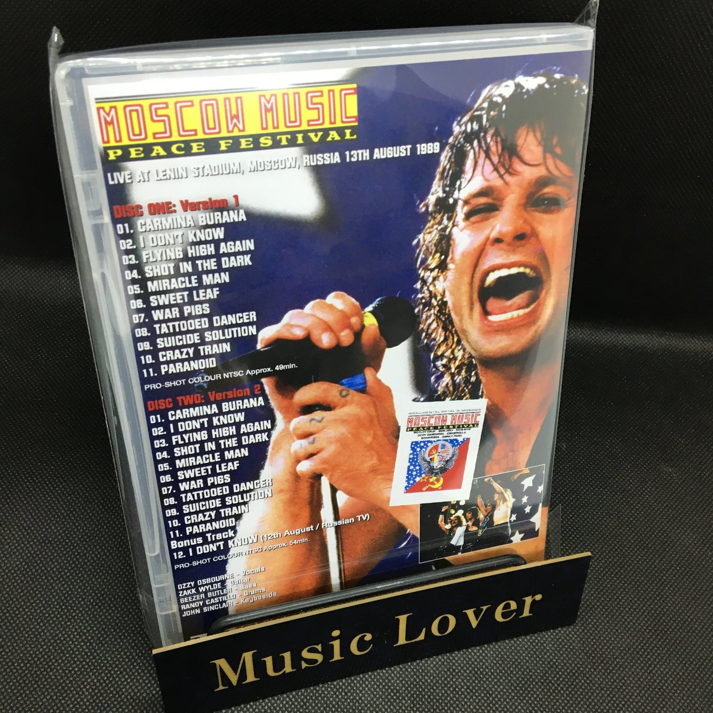 OZZY OSBOURNE / MOSCOW MUSIC PEACE FESTIVAL DAY 2 PRO SHOT (2DVDR)