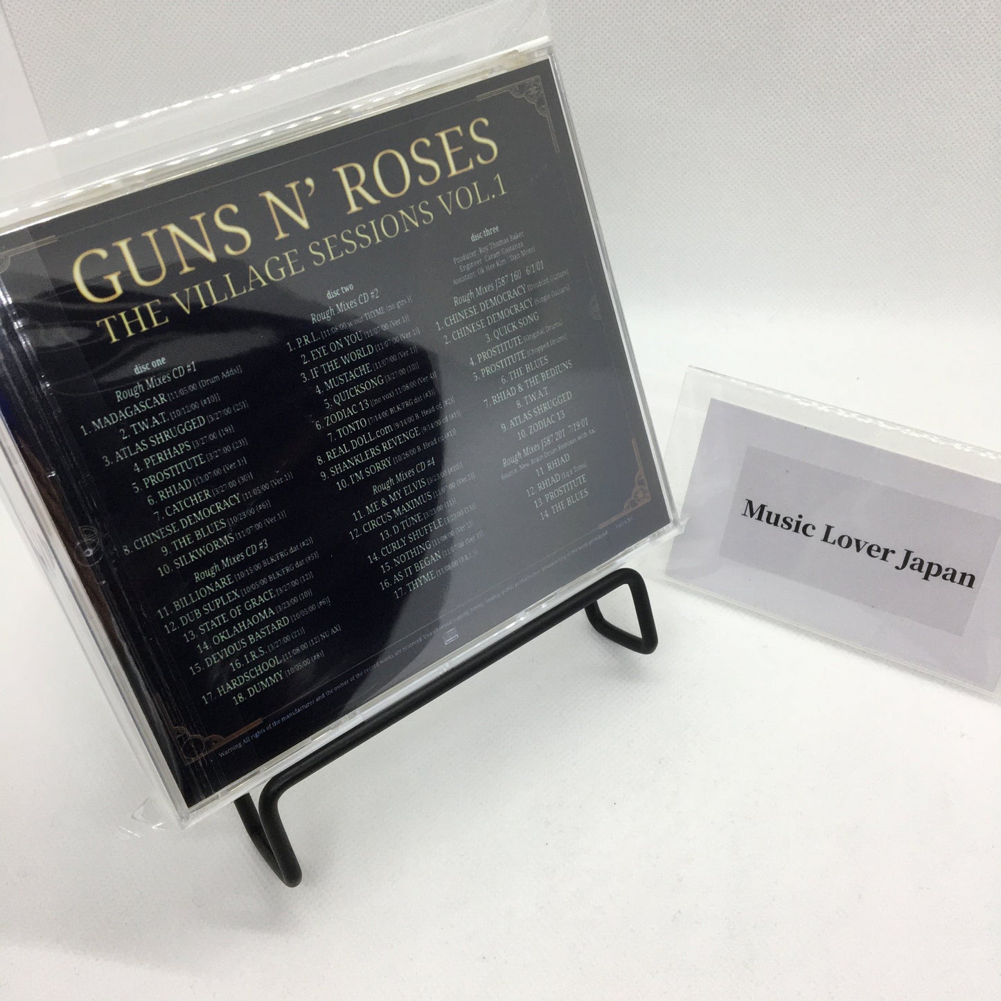 Guns N' Roses / The Village Sessions Vol. 1: Demos y mezclas preliminares de Chinese Democracy (3 CD) [No es disco plateado]