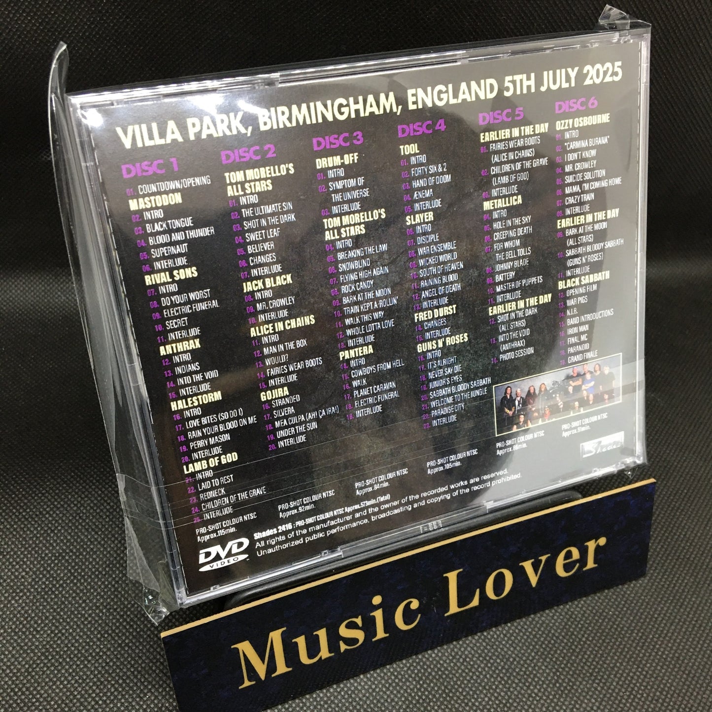 V.A. (BLACK SABBATH / OZZY OSBOURNE / METALLICA / GUNS N' ROSES) / BACK TO THE BEGINNING COMPLETE MASTER PRO SHOT (6DVDR)