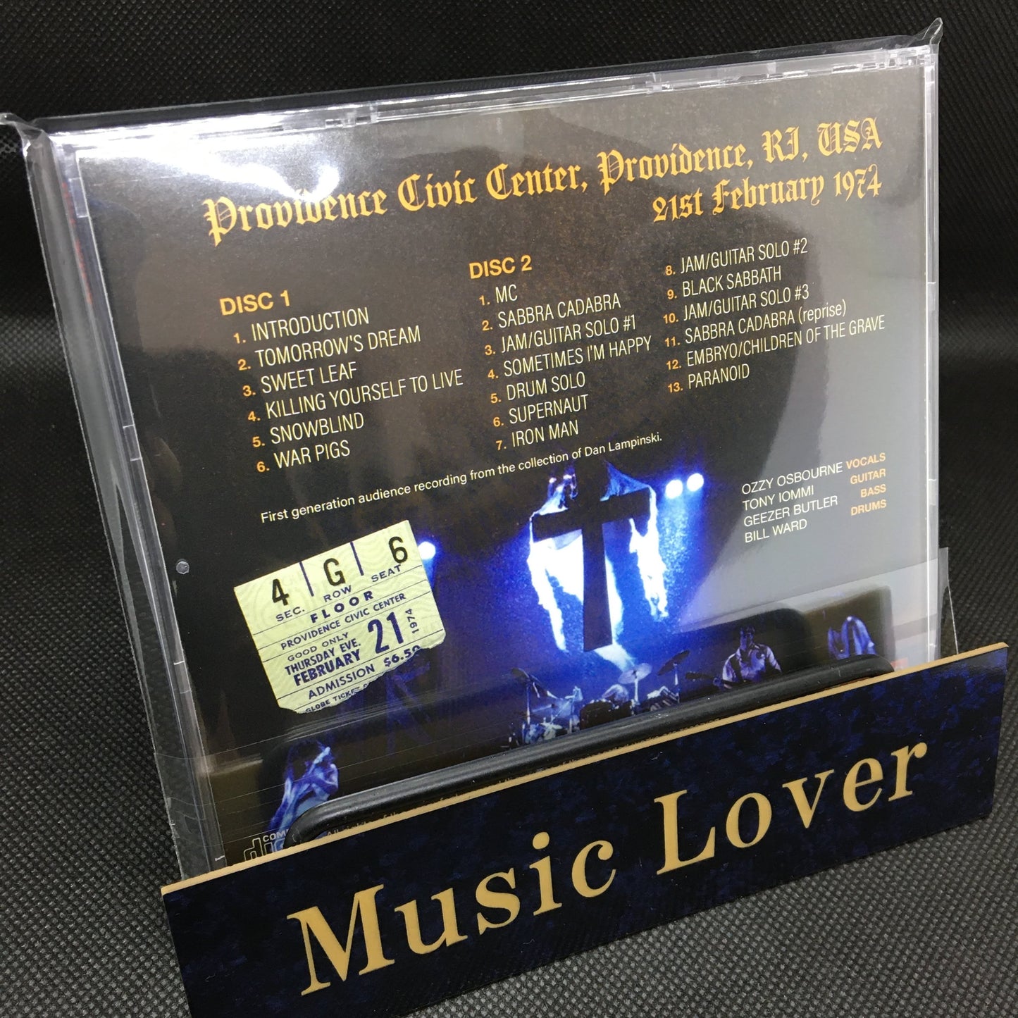 BLACK SABBATH / DEFINITIVE PROVIDENCE 1974 DAN LAMPINSKI 1ST GEN CASSETTE (2CD)