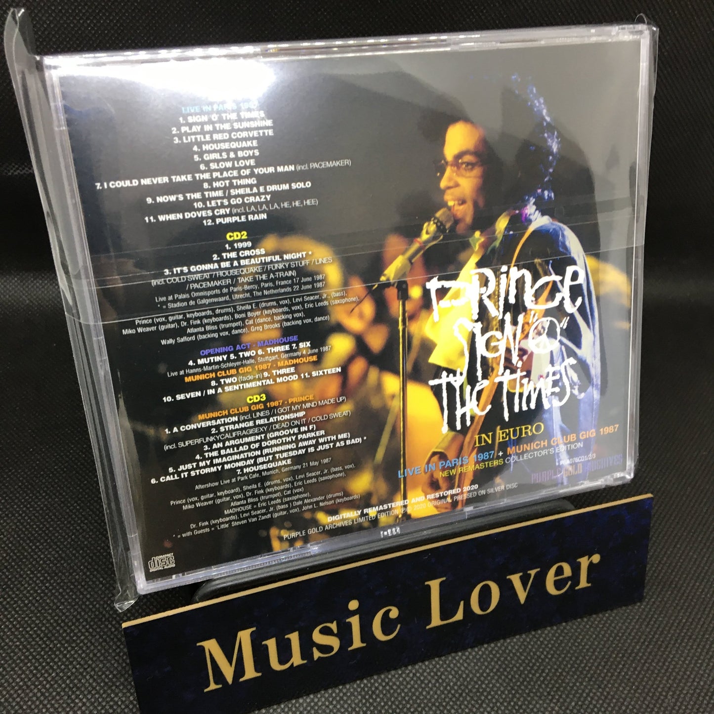 Prince Sign O The Times In Euro 3CD Paris 1987 Purple Gold Archives Collection