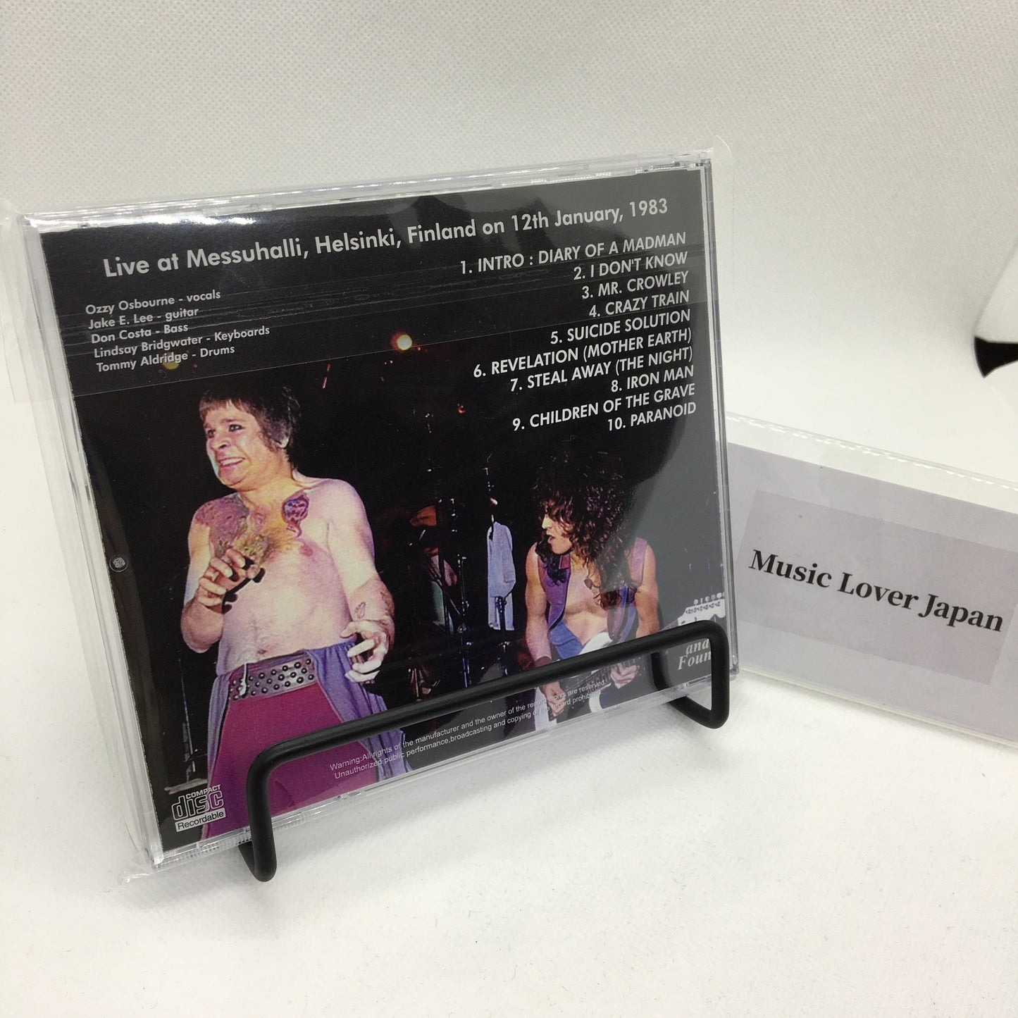 OZZY OSBOURNE / HELSINKI 1983 PRIMERA NOCHE CON JAKE (1CDR)