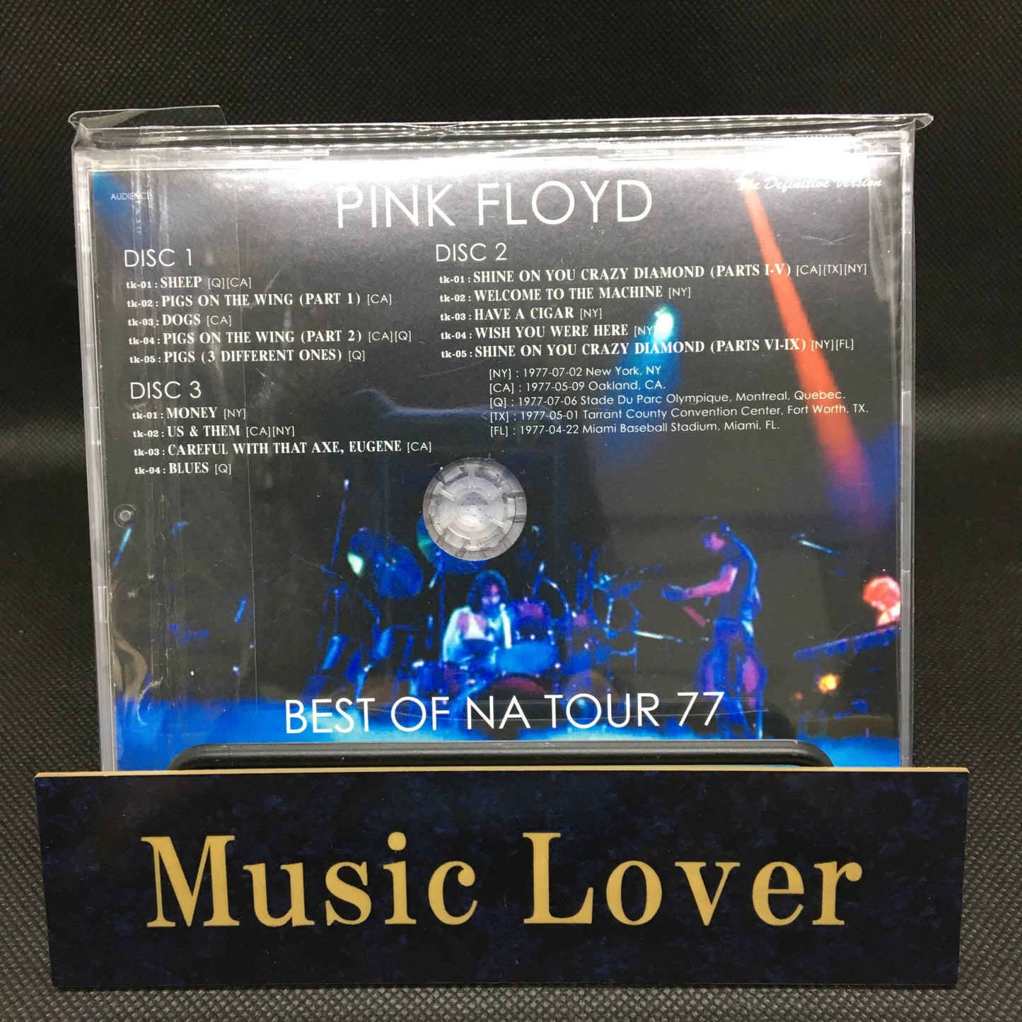 Pink Floyd Best Of NA Tour 77 3 CD Date of North American Tour 1977 Moonchild