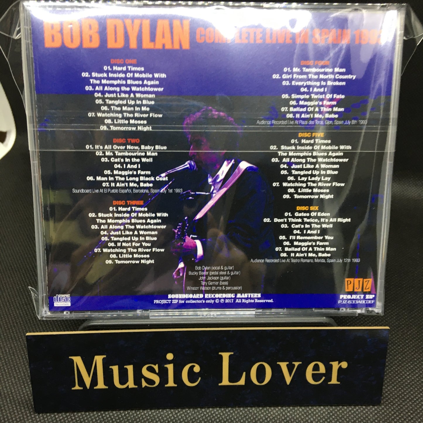 BOB DYLAN / COMPLETE LIVE IN SPAIN 1993 Soundboard (6CDR)