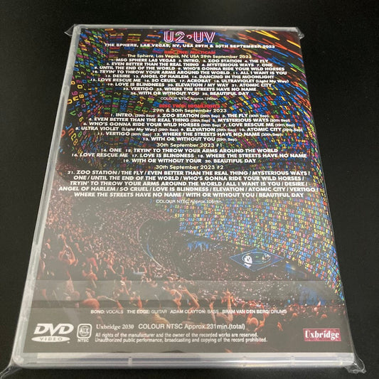 U2 / LAS VEGAS 2023 1ST & 2ND NIGHTS MULTICAM (2DVDR)