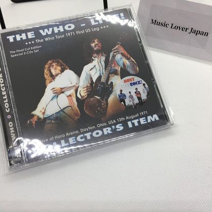 THE WHO / LIVE ! COLLECTOR'S ITEM (2CD) Live at Hara Arena USA 1971