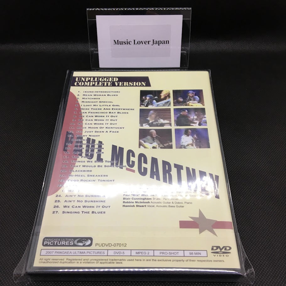 PAUL McCARTNEY / UNPLUGGED COMPLETE VERSION (1DVDR)