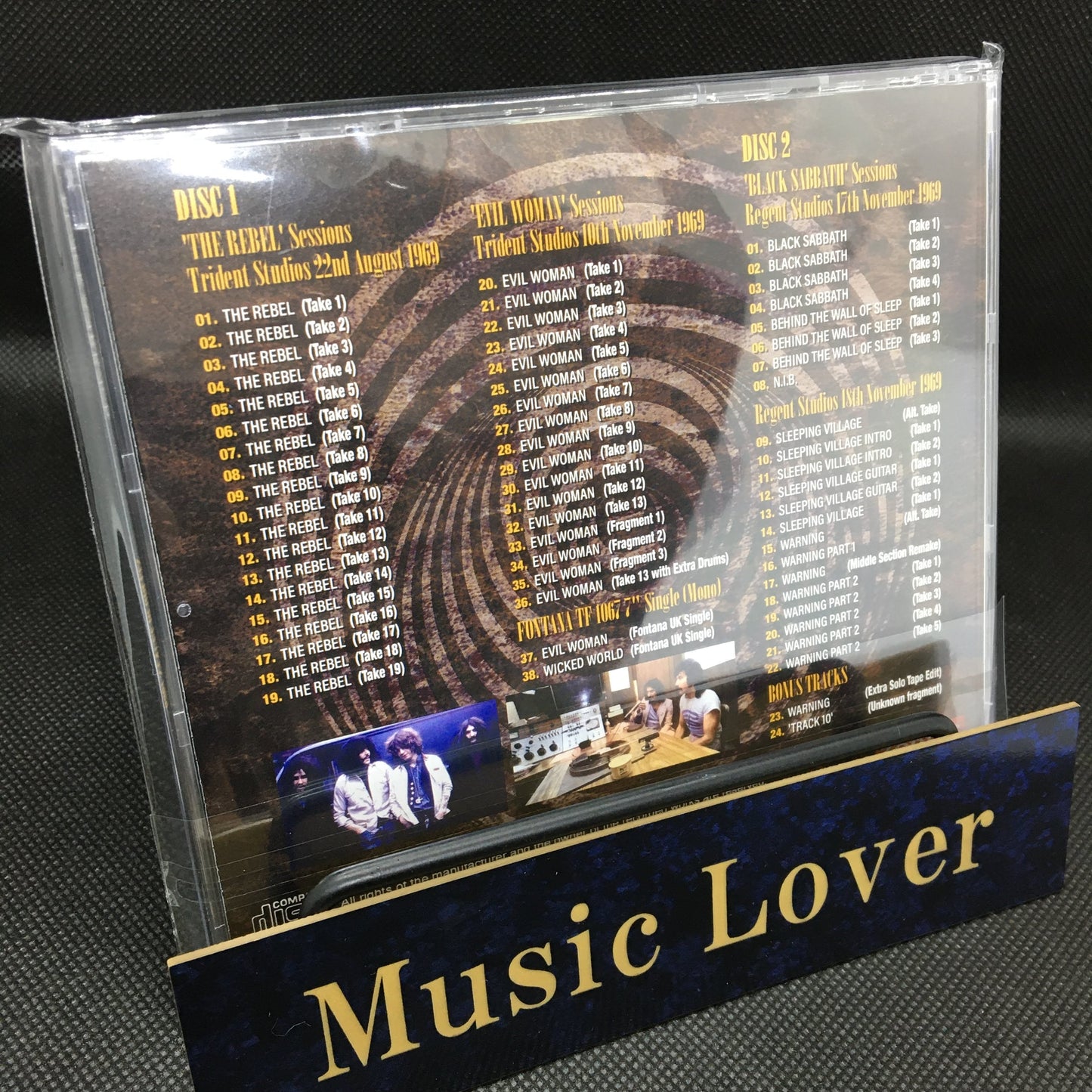 BLACK SABBATH / STUDIO OUTTAKES 1969 STEREO SOUNDBOARD (2CD)