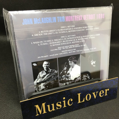 JOHN McLAUGHLIN TRIO / MONTREUX DETROIT 1988 STEREO SOUNDBOARD (2CDR)