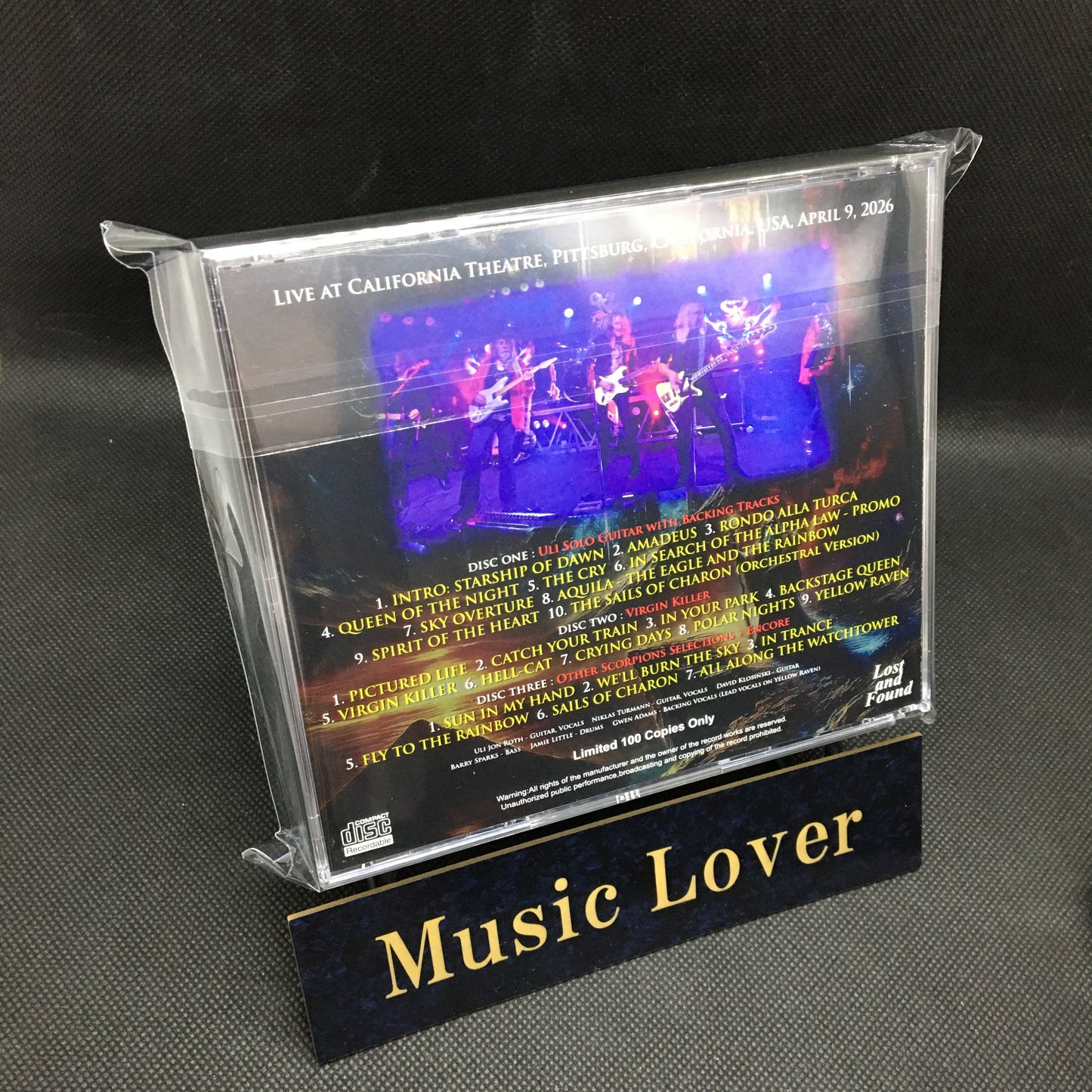 ULI JON ROTH / VIRGIN KILLER 50TH ANNIVERSARY TOUR OPENING NIGHT IN USA 2026 (3CDR)