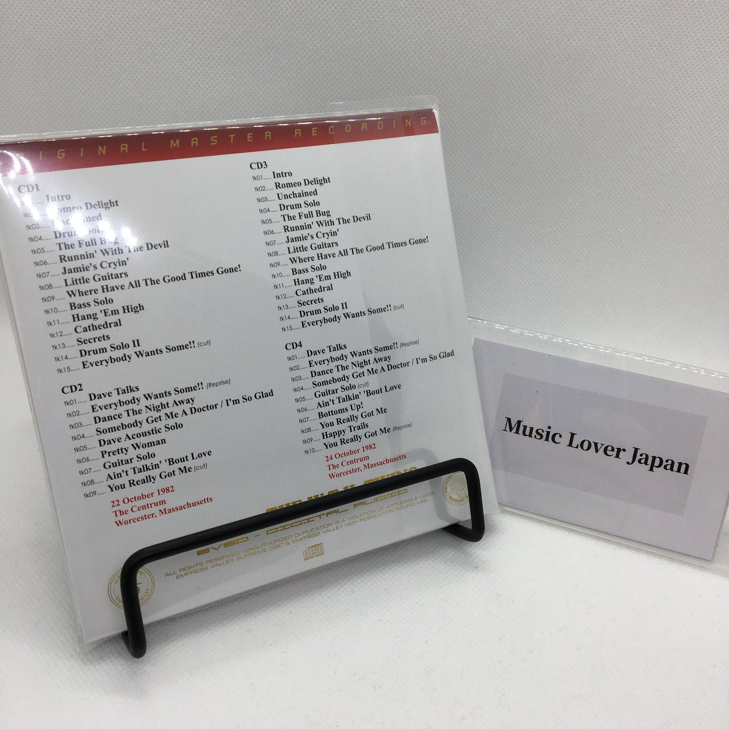 VAN HALEN / NOCHE DE WORCHESTER (4CD) Empress Valley