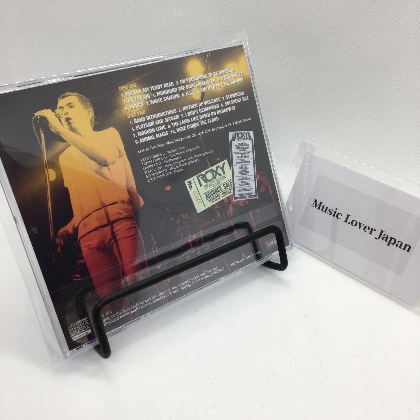 PETER GABRIEL / THE ROXY 1978 1ª NOTTE (EARLY SHOW) MASTER TAPES DI MIKE MILLARD (2CDR)