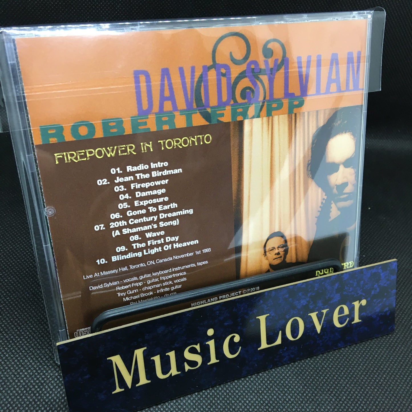 DAVID SYLVIAN & ROBERT FRIPP / FIREPOWER IN TORONTO Soundboard (1CDR)
