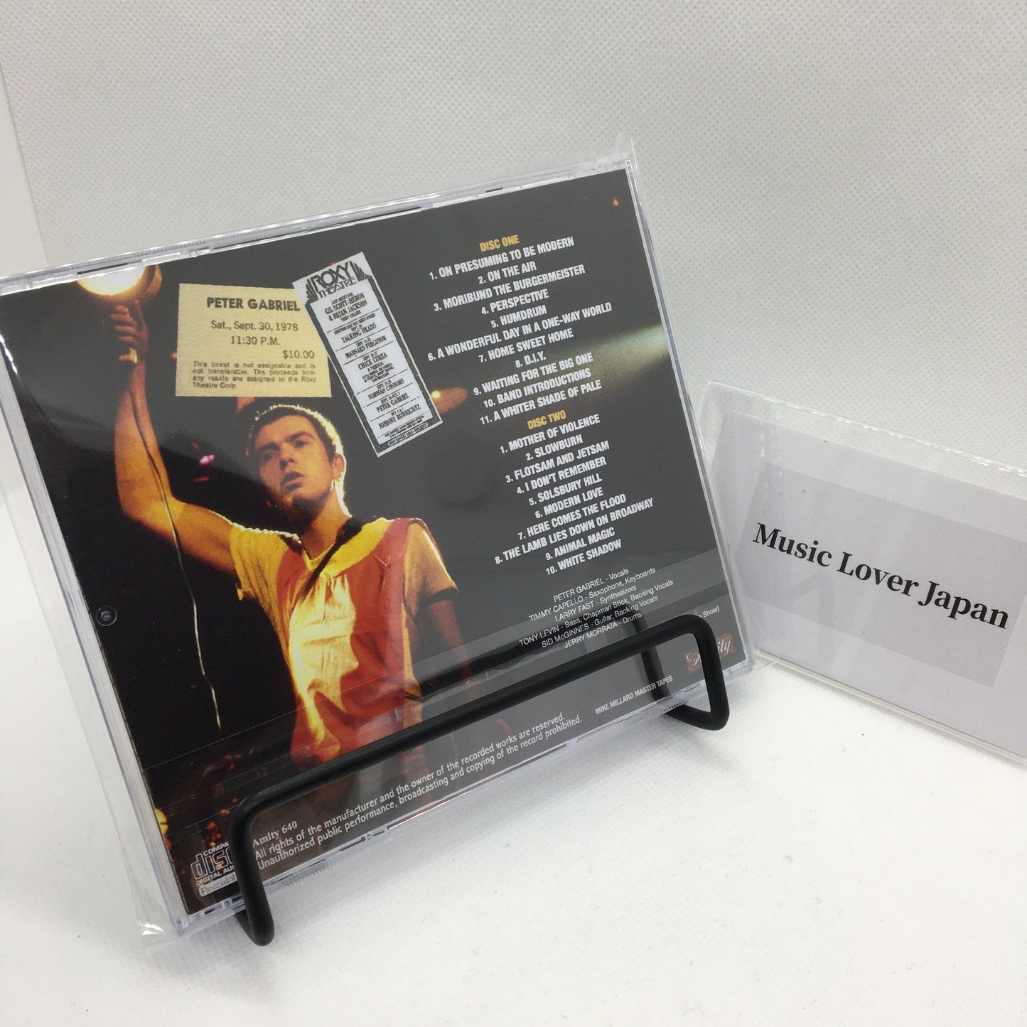 PETER GABRIEL / ROXY 1978 1ª NOTTE MIKE MILLARD MASTER TAPES (2CDR)