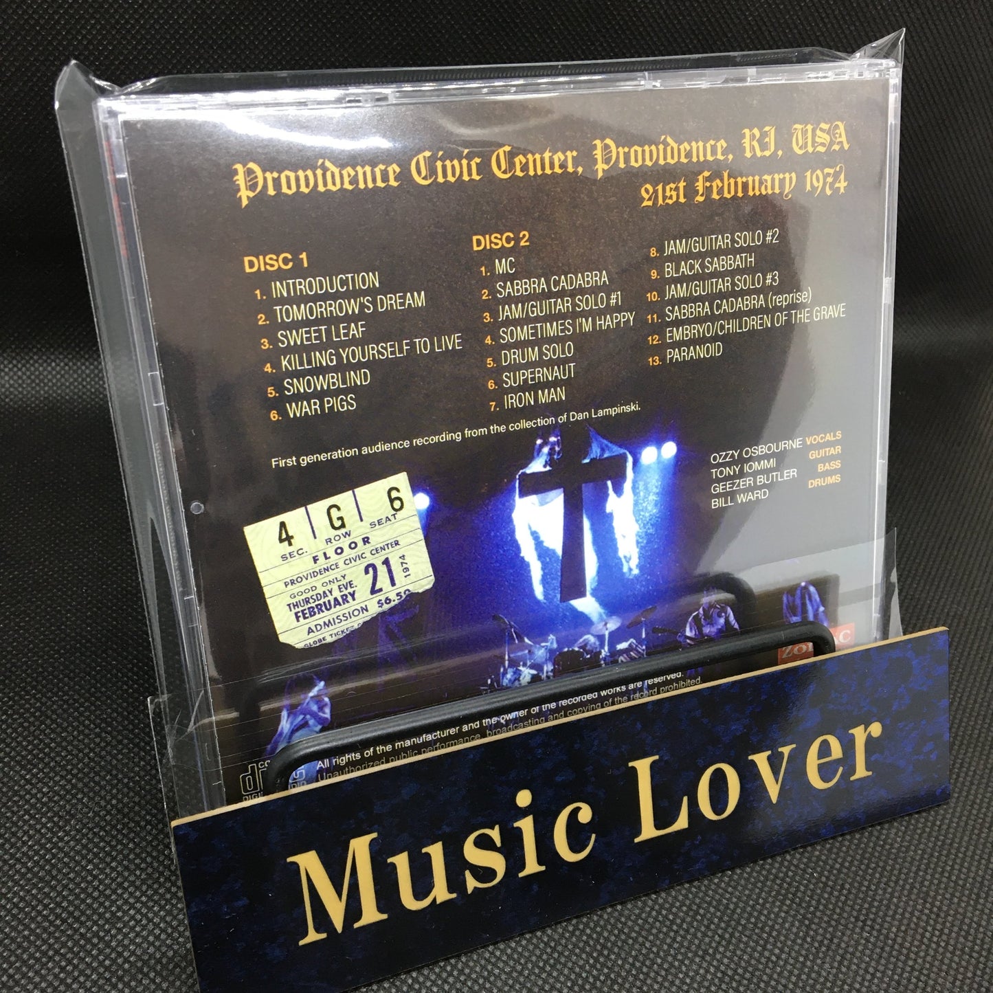 BLACK SABBATH / DEFINITIVE PROVIDENCE 1974 DAN LAMPINSKI 1ST GEN CASSETTE (2CD)