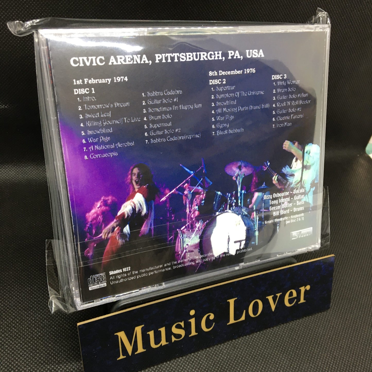 BLACK SABBATH / PITTSBURGH 1974/1976 THE AUDIENCE COLLECTION (3CDR)