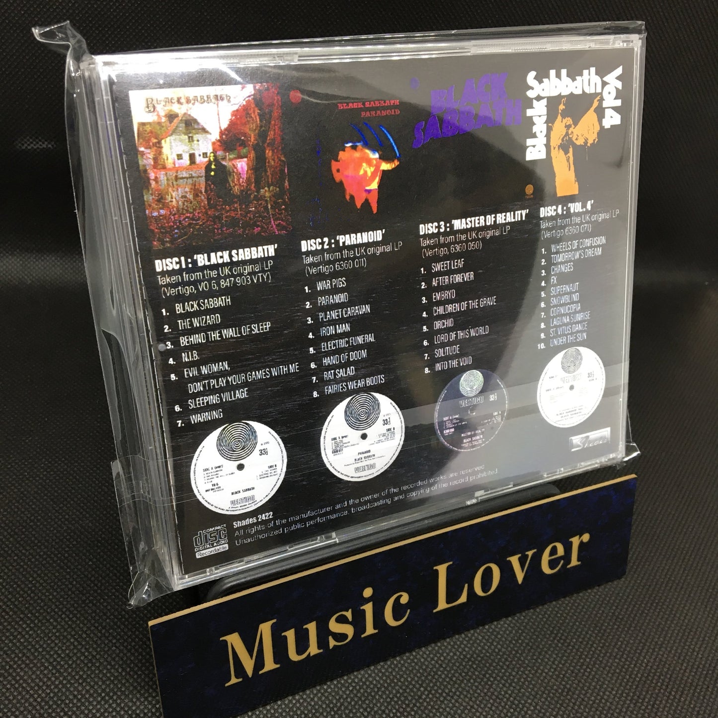 BLACK SABBATH / UK ORIGINAL VERTIGO LPs 1970-1972 (4CDR)