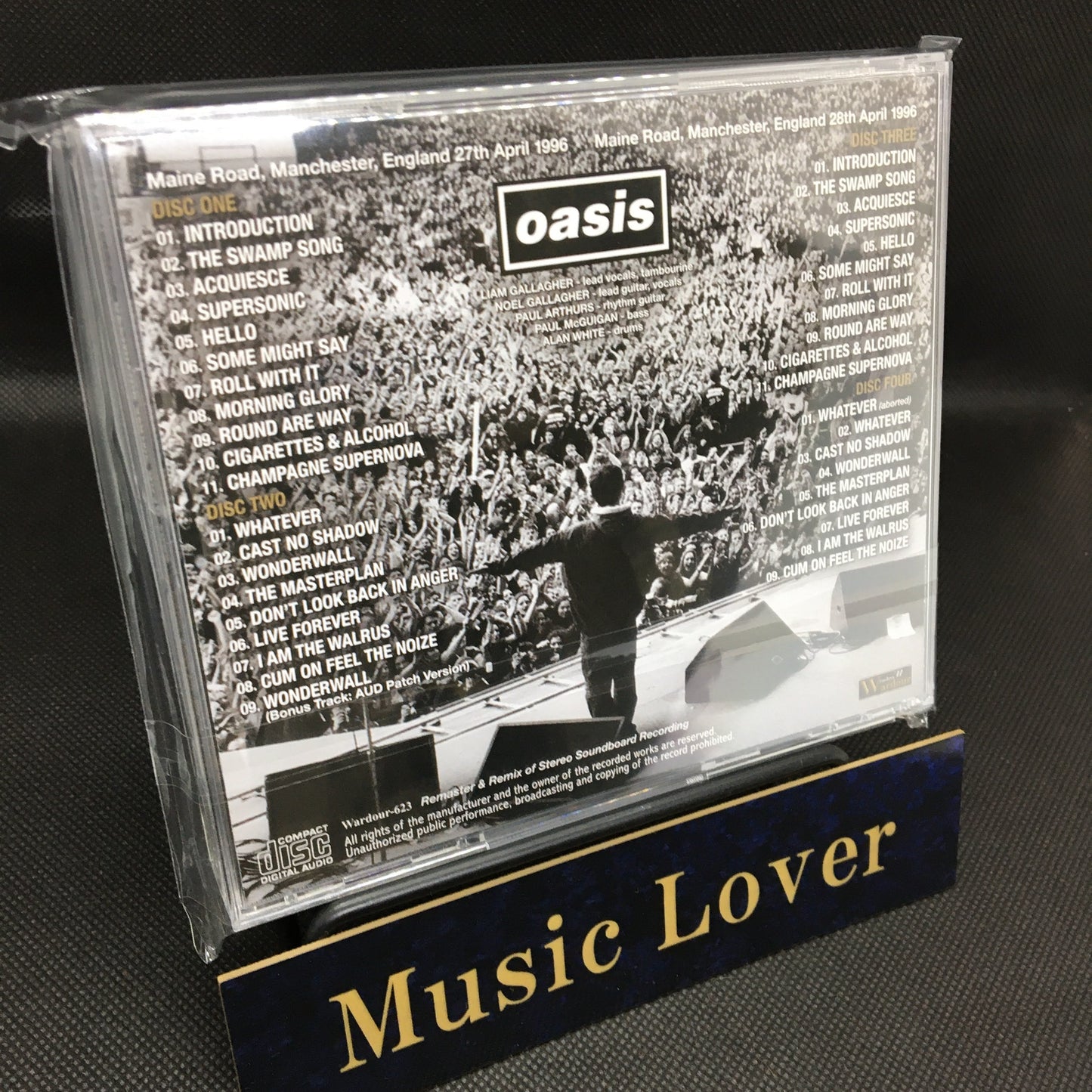 OASIS / DEFINITIVE MAINE ROAD 1996 2 DAYS REMASTER & REMIX STEREO SOUNDBOARD (4CD)