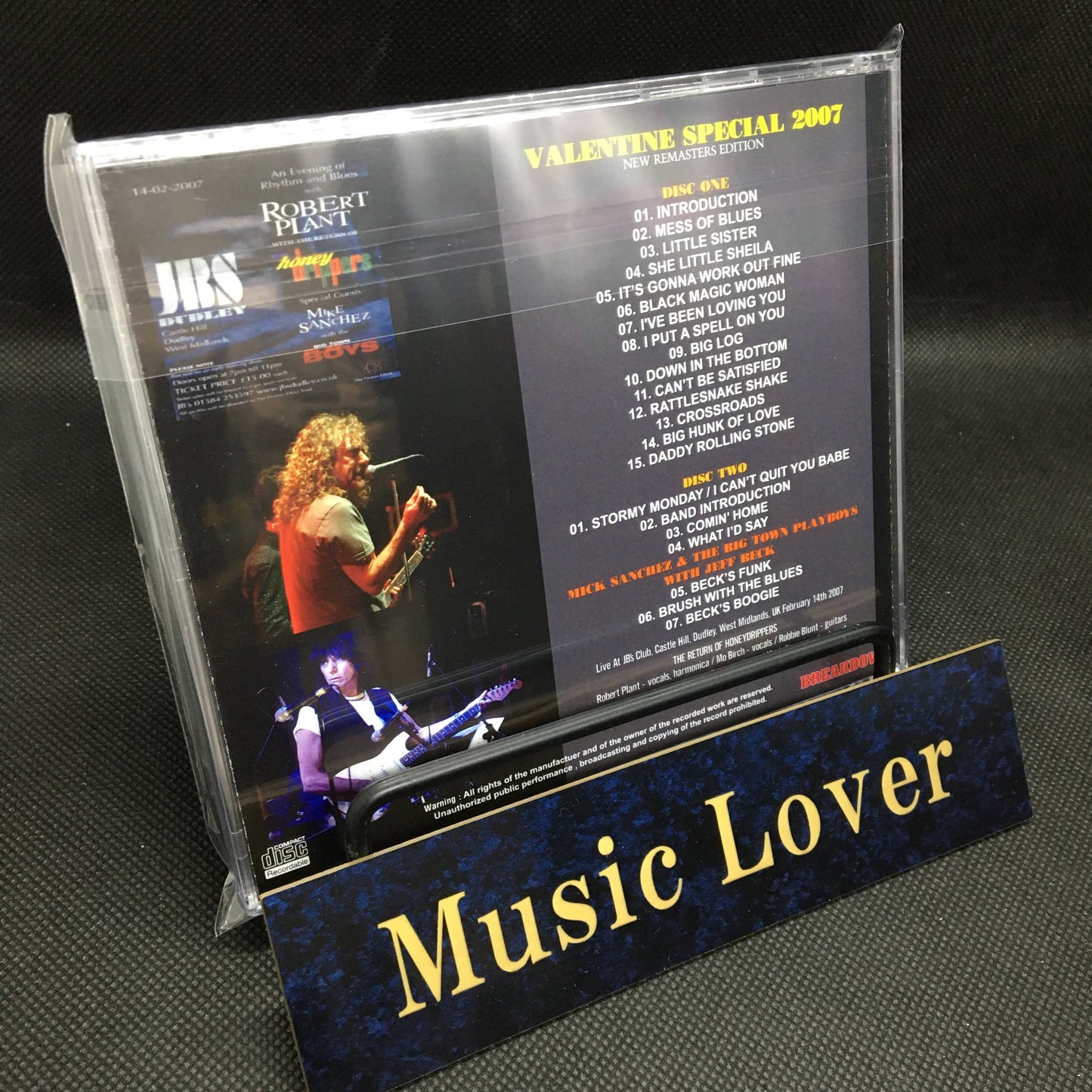 ROBERT PLANT & THE RETURN OF HONEYDRIPPERS + with JEFF BECK / VALENTINE SPECIAL 2007 (2CDR)