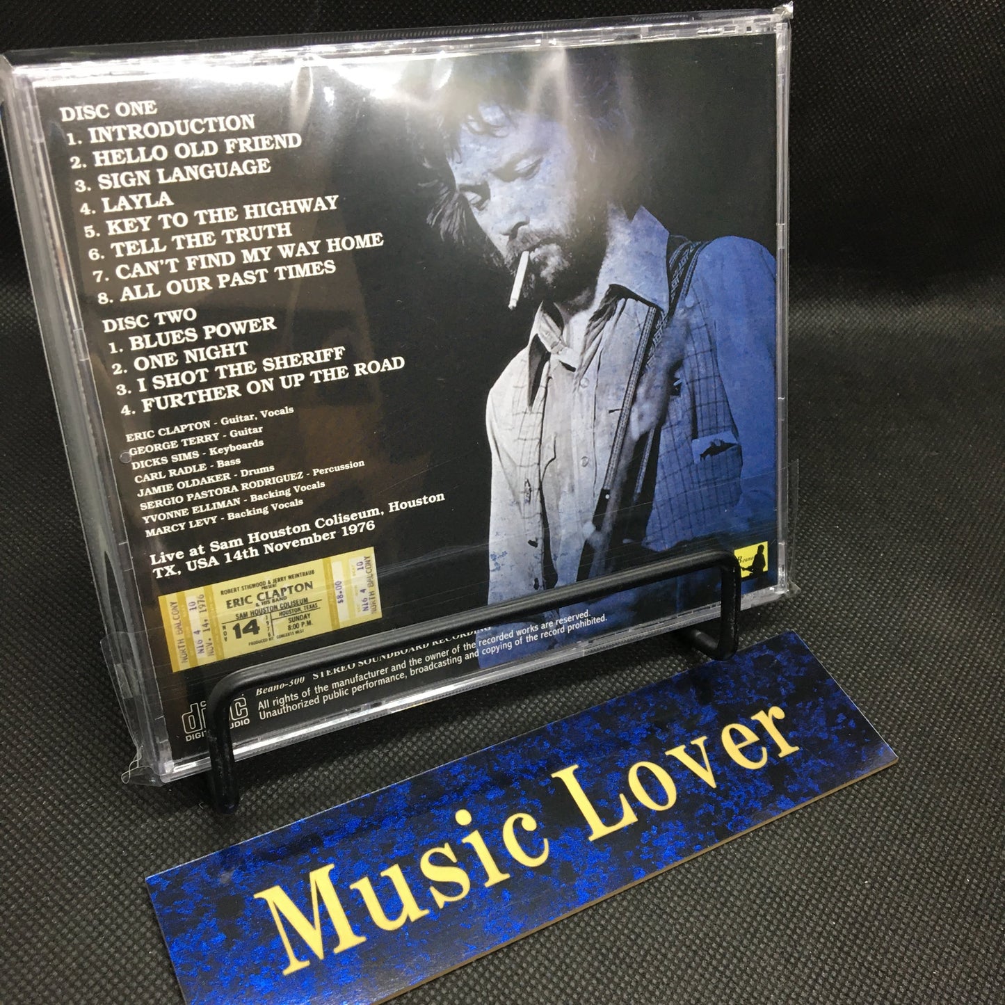ERIC CLAPTON / HOUSTON 1976 SOUNDBOARD MASTER STEREO SOUNDBOARD (2CD)