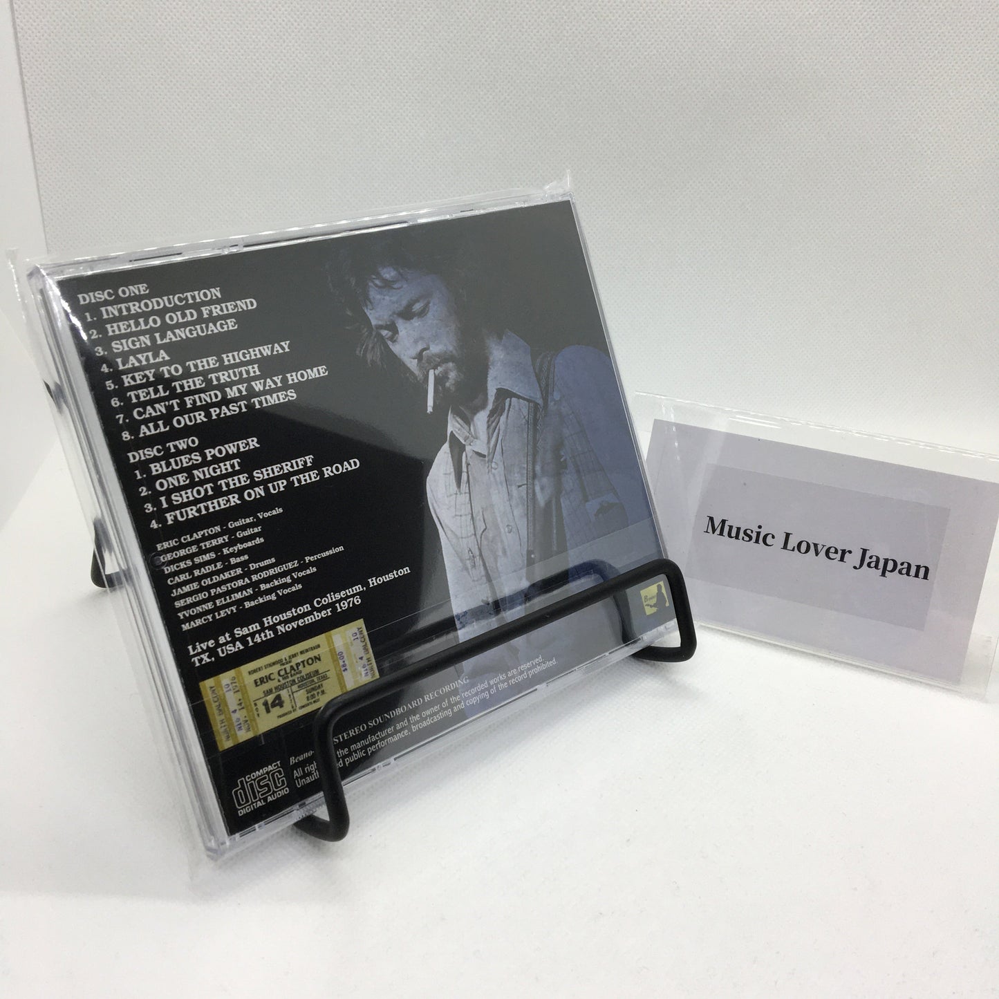 ERIC CLAPTON / HOUSTON 1976 SOUNDBOARD MASTER STEREO SOUNDBOARD (2CD)