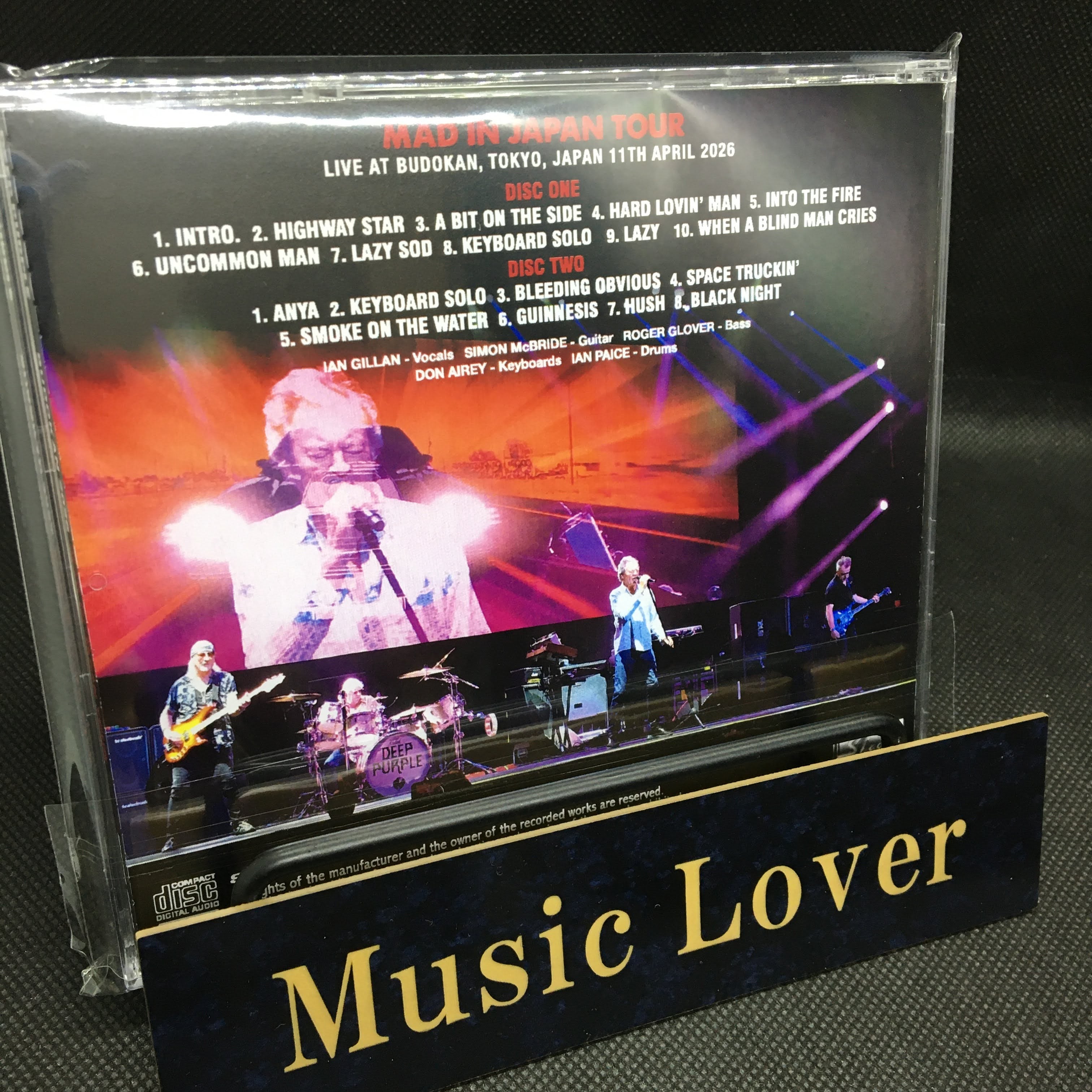 DEEP PURPLE / BUDOKAN 2026 (2CDR) – WORLD MUSIC LOVER