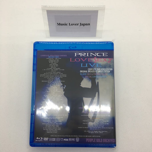 Prince Lovesexy Live Blu-ray BDR & Pressed Silver DVD Special Limited Edition (1DVD + 1BDR)