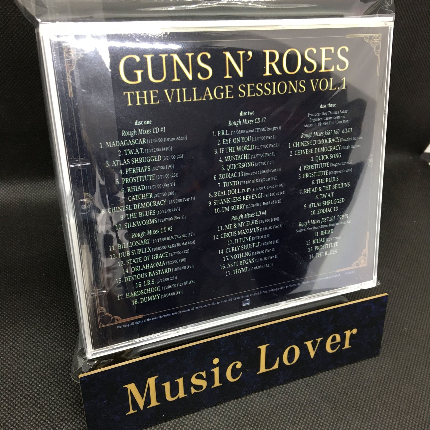 Guns N' Roses / The Village Sessions Vol. 1: Demos y mezclas preliminares de Chinese Democracy (3 CD) [No es disco plateado]