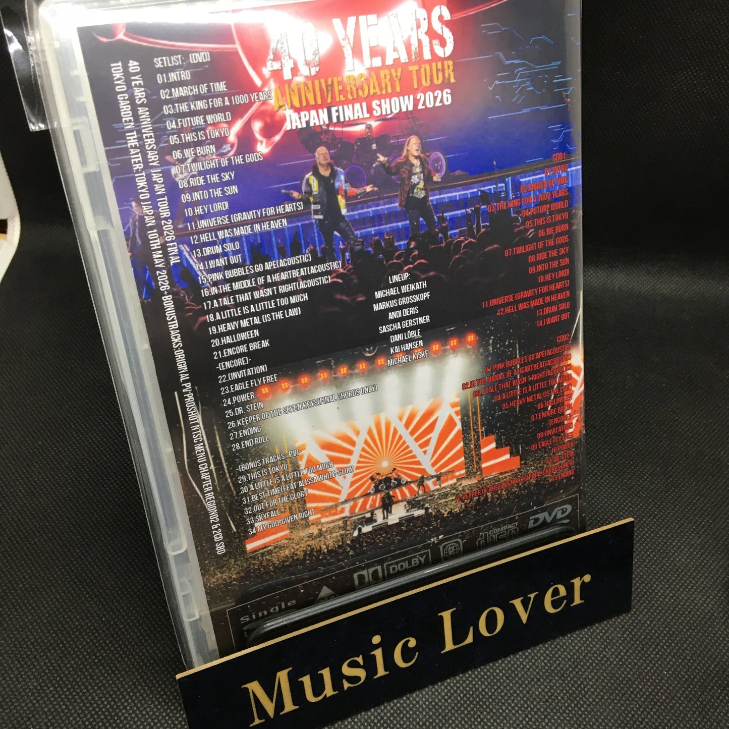 Helloween / 40 Years Anniversary Japan Tour 2026 Final (1DVDR+2CDR)
