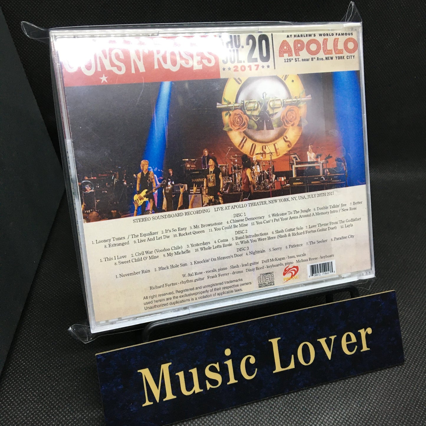 GUNS N' ROSES / APOLLO THEATER 2017 Soundboard (3CDR)