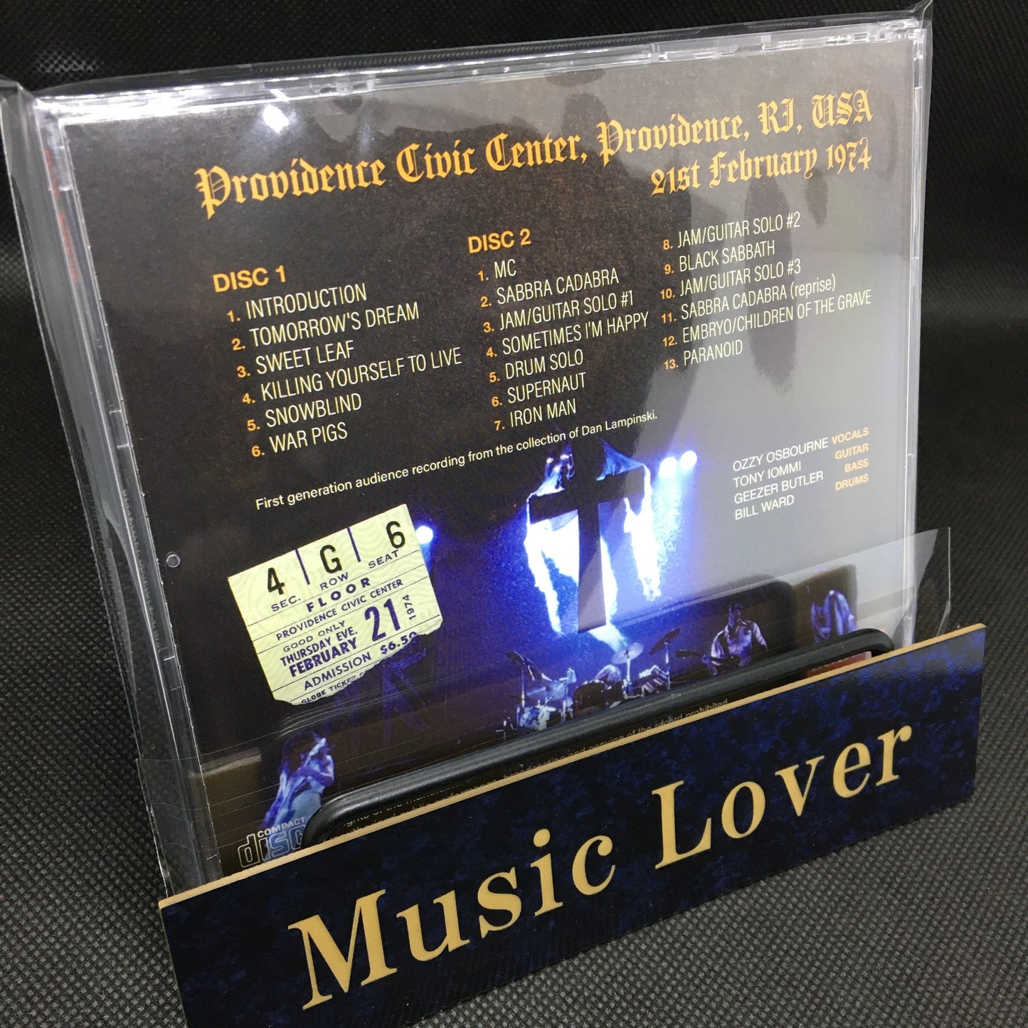 BLACK SABBATH / DEFINITIVE PROVIDENCE 1974 DAN LAMPINSKI CASETE DE PRIMERA GENERACIÓN (2 CD)