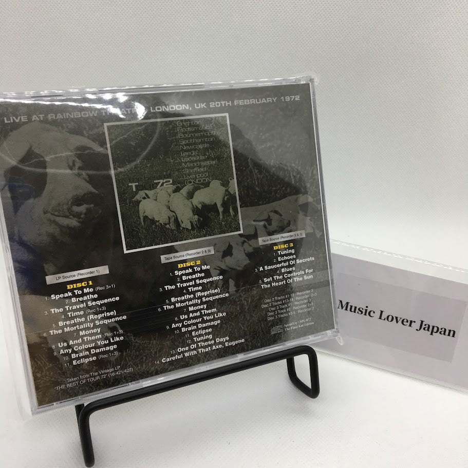 PINK FLOYD / THE BEST OF TOUR 72 COMPLETE RAINBOW THEATRE (3CD)