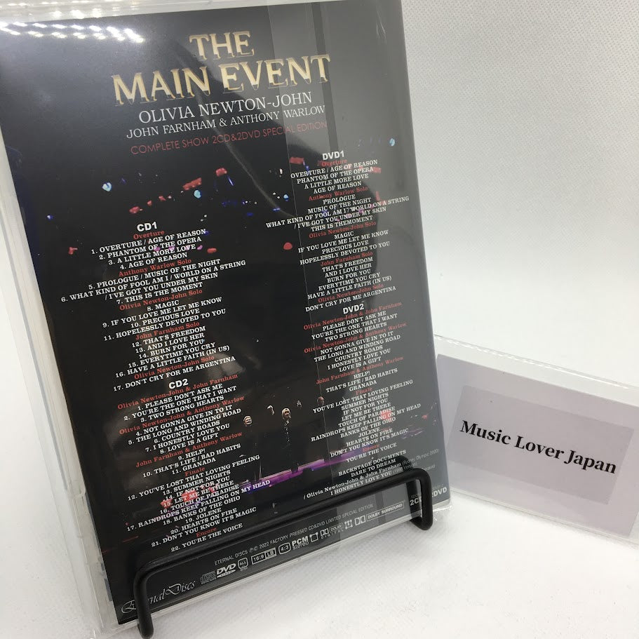 OLIVIA NEWTON-JOHN (with JOHN FARNHAM&ANTHONY WARLOW) / THE MAIN EVENT SPECIAL EDITION (2CD&2DVD)