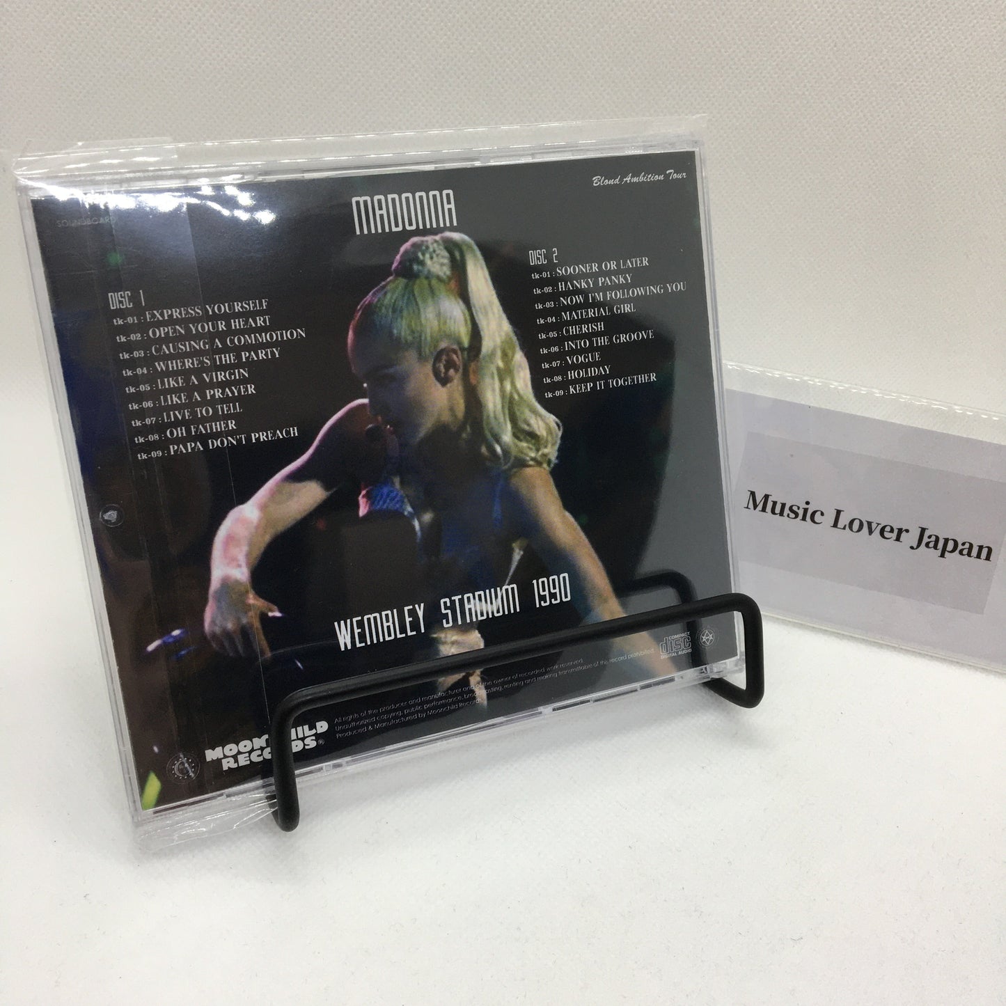 Madonna Wembley Stadium 1990 2CD Blond Ambition Tour Moonchild