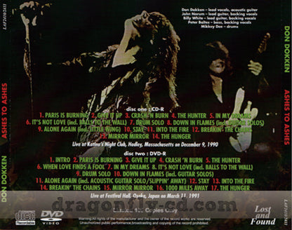 DON DOKKEN / ASHES TO ASHES (1CDR+1DVDR)