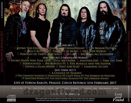 DREAM THEATER / IMAGES, WORDS & BEYOND 2017 (3CDR)