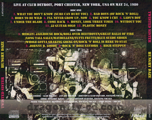 TWISTED SISTER / HUNGRY DAZE SOUNDBOARD (2CDR)