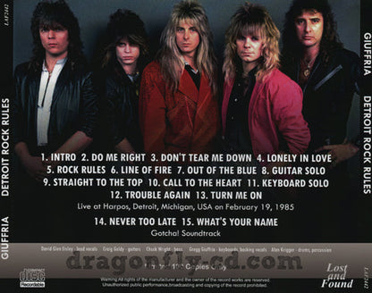 GIUFFRIA / DETROIT ROCK RULES Soundobard (1CDR)