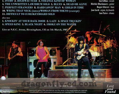 DEEP PURPLE / FIRST NIGHT IN BERBINGHAM 1987 (2CDR)